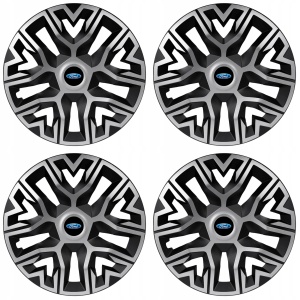 Set 4 Capace Roti 15 `` Best Gri-Negru, Compatibile Cu Ford - Img 2