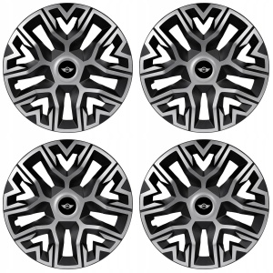 Set 4 Capace Roti 15 `` Best Gri-Negru, Compatibile Cu Mini - Img 2