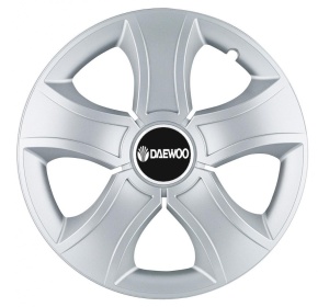 Set 4 Capace Roti 15 inchi (R15) Bis Gri, Compatibile Cu Daewoo