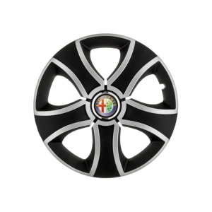 Set 4 Capace Roti 15 inchi (R15) Bis Gri-Negru, Compatibile Cu Alfa Romeo - Img 3