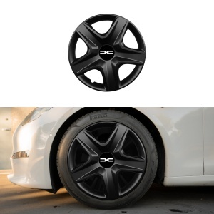 Set 4 capace roti 15 inchi (R15) compatibile NEW DACIA, Model 340 Black - Img 3