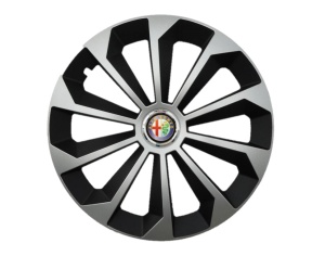 Set 4 Capace Roti 15 inchi (R15) Fame Gri-Negru, Compatibile Cu Alfa Romeo