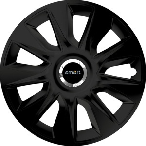 Set 4 Capace Roti 15 inchi (R15) Stratos Negru, Compatibile Cu Smart