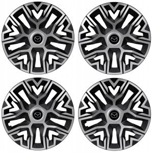 Set 4 Capace Roti 16 `` Best Gri-Negru, Compatibile Cu Mazda - Img 2