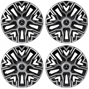 Set 4 Capace Roti 16 `` Best Gri-Negru, Compatibile Cu Mercedes-Benz - Img 2