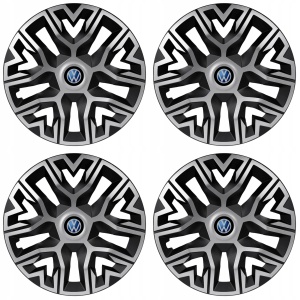 Set 4 Capace Roti 16 `` Best Gri-Negru, Compatibile Cu Volkswagen - Img 2