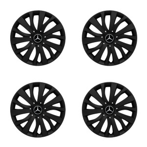 Set 4 capace roti 16 inch (R16) compatibile MERCEDES, Model - 432 Black Edition - Img 2