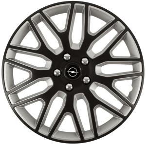 Set 4 Capace Roti 16 inchi (R16) Dakar Negru-Gri, Compatibile Cu Opel