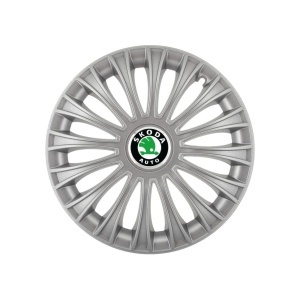Set 4 capace roti 16 inchi (R16) Dino Gri, Compatibile cu Skoda - Img 3