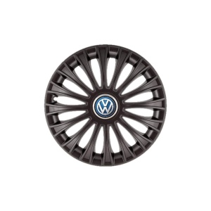 Set 4 capace roti 16 inchi (R16) Dino Negru, Compatibil Cu Volkswagen - Img 3