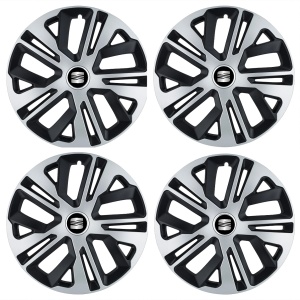 Set 4 Capace Roti 16 Inchi (R16) Raven Gri-Negru, Compatibile Cu Seat - Img 2