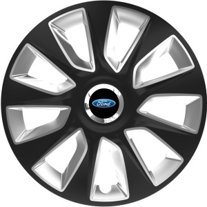 Set 4 Capace Roti 16 inchi (R16) Stratos Gri-Negru, Compatibile Cu Ford