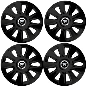 Set 4 Capace Roti 16 inchi (R16) Stratos Negru, Compatibile Cu Dacia - Img 2
