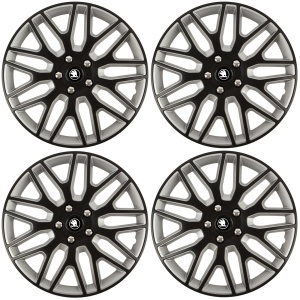 Set 4 Capace Roti 17 inchi (R17) Dakar Negru-Gri, Compatibile Cu Skoda Nou - Img 2
