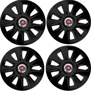 Set 4 Capace Roti 17 inchi (R17) Stratos Negru, Compatibile Cu Fiat - Img 2