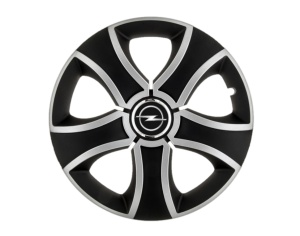 Set 4 capace roti Bis Gri-Negru R16 pentru gama auto Opel - Img 1