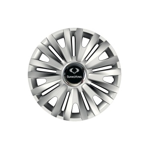 Set 4 capace roti Cu Inel Cromat Royal R15 pentru gama auto SsangYoung - Img 1