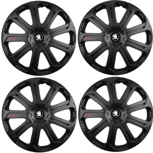 Set 4 Capace Roti Evo Negru R15, Pentru Skoda Nou - Img 2
