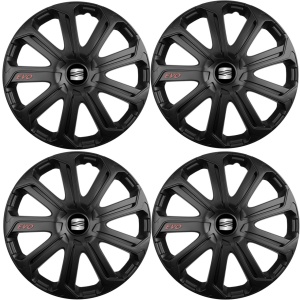 Set 4 Capace Roti Evo Negru R16, Pentru Seat - Img 2