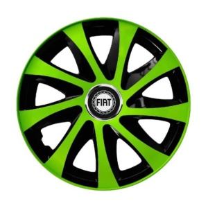 Set 4 capace roti Extra drift green R15 Compatibil Cu Fiat - Img 2