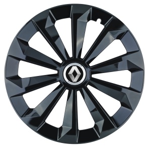 Set 4 capace roti Fame negru R14 pentru gama auto Renault - Img 1