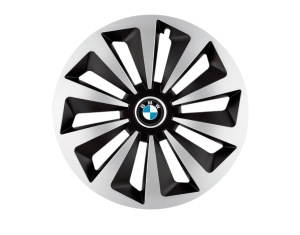 Set 4 capace roti Fox Gri-Negru R15 pentru gama auto BMW - Img 1