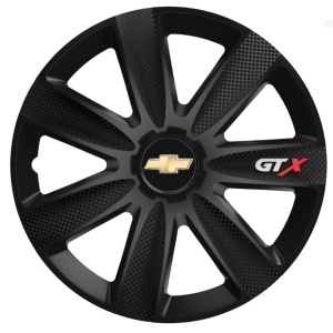 Set 4 Capace Roti GTX Carbon Negru R16, Pentru Chevrolet - Img 3
