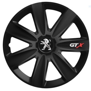 Set 4 Capace Roti GTX Carbon Negru R16, Pentru Peugeot - Img 3