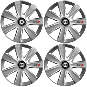 Set 4 Capace Roti GTX Gri R15, Pentru Fiat - Img 2
