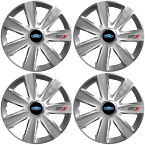 Set 4 Capace Roti GTX Gri R15, Pentru Ford - Img 2
