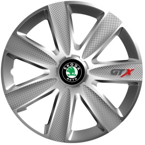 Set 4 Capace Roti GTX Gri R15, Pentru Skoda - Img 1