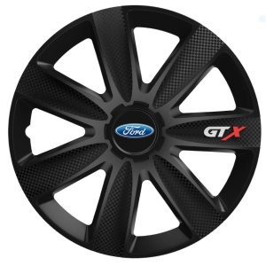 Set 4 Capace Roti GTX Negru Carbon R17, Compatibil Cu Ford - Img 1