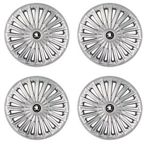 Set 4 capace roti Joy Negru R17 pentru gama auto Skoda nou.