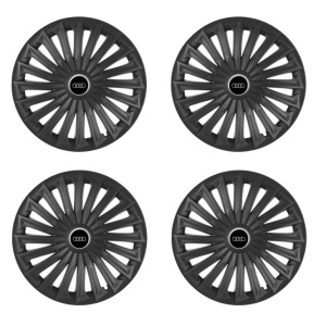 Set 4 capace roti Joy Negru R17 pentru gama auto Audi - Img 2