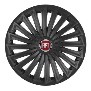 Set 4 capace roti Joy Negru R17 pentru gama auto Fiat