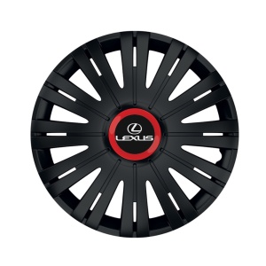 Set 4 capace roti Negre Cu Inel Rosu Active R15 pentru gama auto Lexus - Img 1