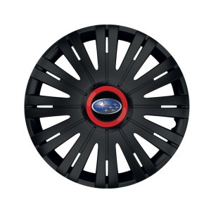 Set 4 capace roti Negre Cu Inel Rosu Active R16 pentru gama auto Subaru - Img 1