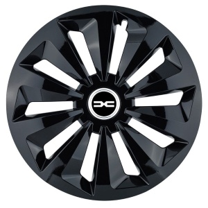 Set 4 capace roti pentru Dacia Nou, model Fox Negru, R15