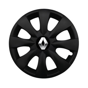 Set 4 capace roti potrivite jantelor de 15 inchi (R15) compatibile RENAULT, Model - 316 Black Edition