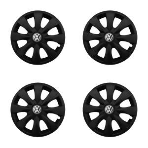 Set 4 capace roti potrivite jantelor de 15 inchi (R15) compatibile VOLKSWAGEN, Model - 316 Black Edition - Img 2