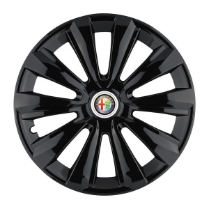 Set 4 Capace Roti, potrivite jantelor de R14, pentru Alfa Romeo, model delta negru - Img 3