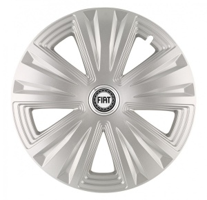 Set 4 Capace Roti, potrivite jantelor de R14, pentru Fiat, model glory Gri - Img 1