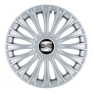 Set 4 Capace Roti, potrivite jantelor de R14, pentru Seat, model dino cromat - Img 3