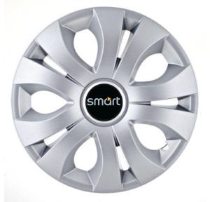 Set 4 Capace Roti, potrivite jantelor de R15, Compatibil Cu Smart, model top crom