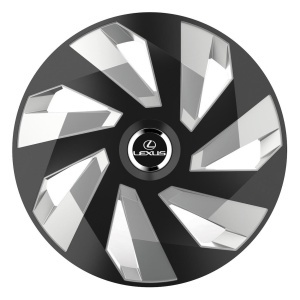 Set 4 Capace Roti, potrivite jantelor de R15, pentru Lexus, model vector black and silver - Img 3