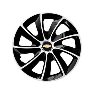 Set 4 Capace Roti potrivite jantelor de R16 inch, pentru Chevrolet, model Stig Extra Black & White - Img 2