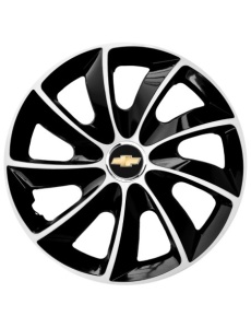 Set 4 Capace Roti potrivite jantelor de R16 inch, pentru Chevrolet, model Stig Extra Black & White