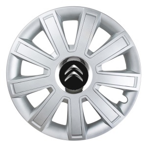 Set 4 Capace Roti, potrivite jantelor de R16, pentru Citroen, model flash cromat - Img 3