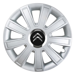 Set 4 Capace Roti, potrivite jantelor de R16, pentru Citroen, model flash cromat