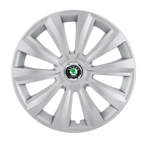 Set 4 Capace Roti, potrivite jantelor de R16, pentru Skoda, model delta cromat